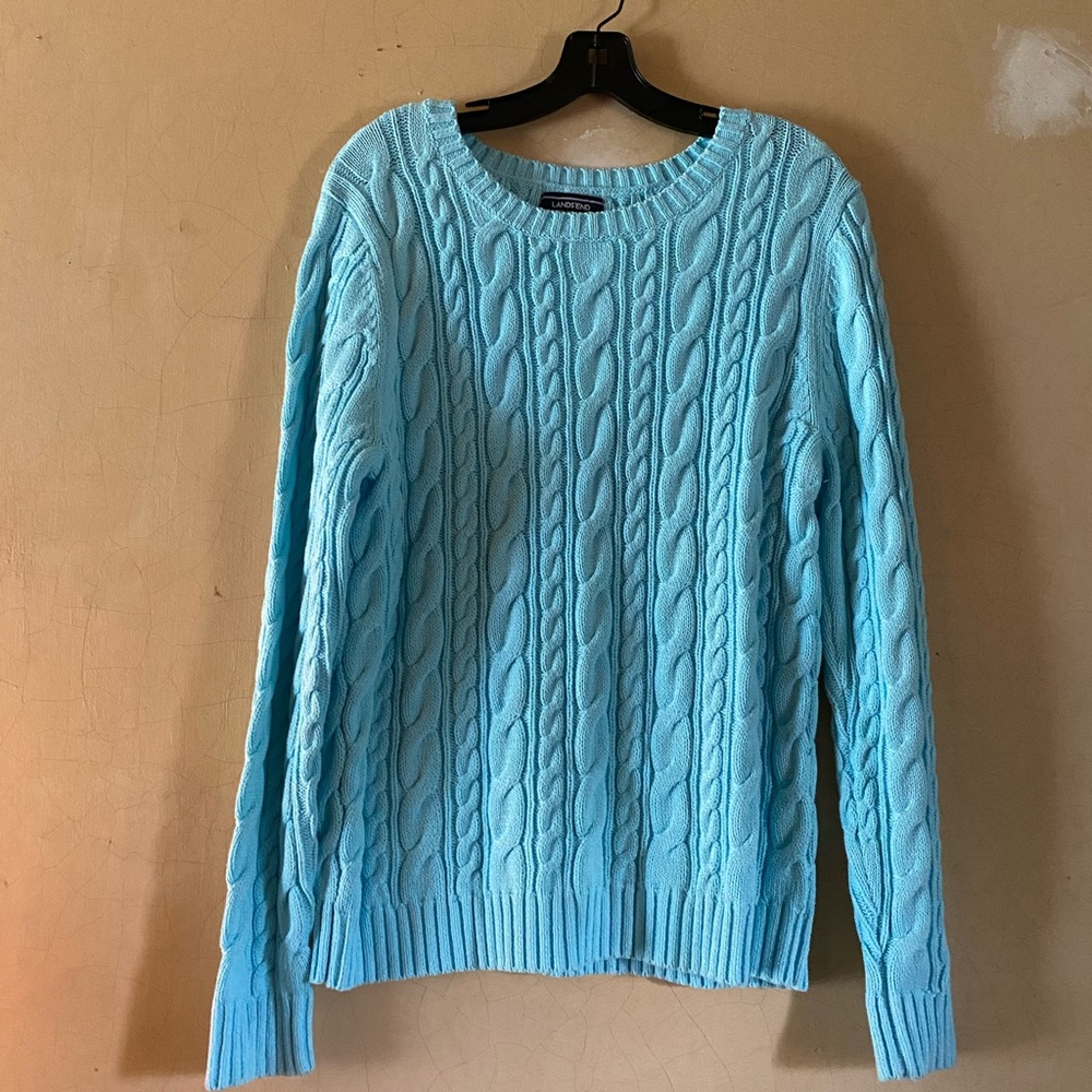 Lands End blue sweater